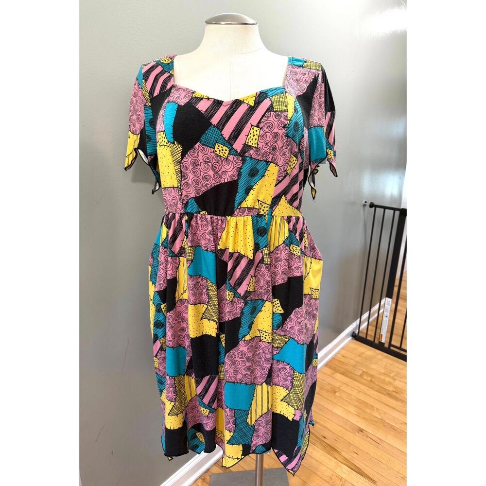 Torrid Plus Size 2 Disney Nightmare Before Christmas Sally Costume Cosplay Dress